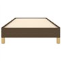 Cadre de lit sans matelas marron foncé 100x200 cm tissu