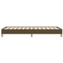 Cadre de lit sans matelas marron foncé 100x200 cm tissu