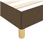 Cadre de lit sans matelas marron foncé 100x200 cm tissu