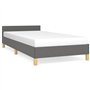 vidaXL Cadre de lit sans Matelas Gris foncé 100x200 cm Tissu