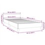 vidaXL Cadre de lit sans Matelas Gris foncé 100x200 cm Tissu