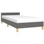 vidaXL Cadre de lit sans Matelas Gris foncé 100x200 cm Tissu