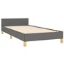 vidaXL Cadre de lit sans Matelas Gris foncé 100x200 cm Tissu