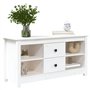 Meuble TV Blanc 103x36,5x52 cm Bois de pin massif