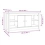 Meuble TV Gris 103x36,5x52 cm Bois de pin massif
