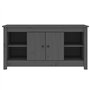 Meuble TV Gris 103x36,5x52 cm Bois de pin massif