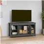 Meuble TV Gris 103x36,5x52 cm Bois de pin massif