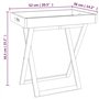 Table à plateau pliante 52x36x56,5 cm Bois massif de noyer