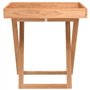 Table à plateau pliante 52x36x56,5 cm Bois massif de noyer