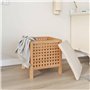 Revera Tabouret de salle de bain 48 x 47,5 x 52 cm en bois massif de noyer