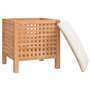 Revera Tabouret de salle de bain 48 x 47,5 x 52 cm en bois massif de noyer