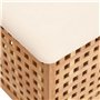 Revera Tabouret de salle de bain 48 x 47,5 x 52 cm en bois massif de noyer