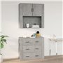 Mobile a Parete Grigio Cemento 80x33x80 cm in Legno Multistrato