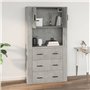 Mobile a Parete Grigio Cemento 80x33x80 cm in Legno Multistrato