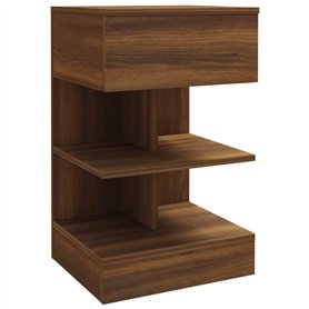 vidaXL Table de Chevet Table de Nuit Armoire de Chevet Armoire de Lit avec Rangement Chambre à Coucher Chêne Marron 40x35x65 cm