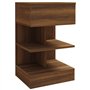 vidaXL Table de Chevet Table de Nuit Armoire de Chevet Armoire de Lit avec Rangement Chambre à Coucher Chêne Marron 40x35x65 cm