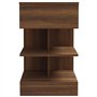 vidaXL Table de Chevet Table de Nuit Armoire de Chevet Armoire de Lit avec Rangement Chambre à Coucher Chêne Marron 40x35x65 cm 