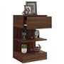 vidaXL Table de Chevet Table de Nuit Armoire de Chevet Armoire de Lit avec Rangement Chambre à Coucher Chêne Marron 40x35x65 cm 