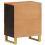 vidaXL Table de Chevet, Armoire de Nuit avec 3 Tiroirs, Table de Nuit avec Pieds, Meuble de Chambre, Moderne, Marron et Noir Boi