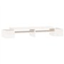 vidaXL Support de moniteur en pin massif Blanc 100 x 27
