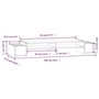vidaXL Support de moniteur en pin massif Blanc 100 x 27,5 x 15 cm
