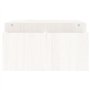 vidaXL Support de moniteur en pin massif Blanc 100 x 27,5 x 15 cm