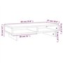 Revera Support pour moniteur blanc 60 x 27 x 14 cm Bois massif de pin