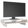 Revera Support pour moniteur blanc 60 x 27 x 14 cm Bois massif de pin