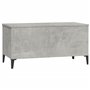Tavolino Salotto Grigio Cemento 90x44,5x45 cm Legno Multistrato