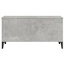 Tavolino Salotto Grigio Cemento 90x44,5x45 cm Legno Multistrato