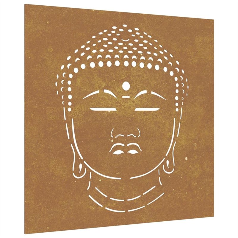 vidaXL Décoration Murale Jardin 55x55 cm Motif de tête de Bouddha, décoration Murale extérieure, Art Mural de Jardin, décoration