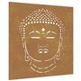 vidaXL Décoration Murale Jardin 55x55 cm Motif de tête de Bouddha