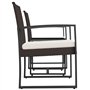 vidaXL Ensemble à Manger de Jardin avec Coussins 3 pcs Marron rotin PP, Ensemble à Manger, Ensemble à Manger d'extérieur, Ensemb