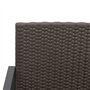 vidaXL Ensemble à Manger de Jardin avec Coussins 3 pcs Marron rotin PP, Ensemble à Manger, Ensemble à Manger d'extérieur, Ensemb