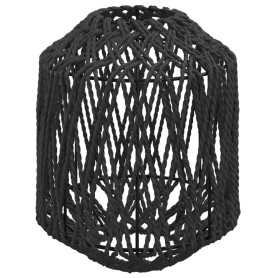 vidaXL Abat-Jour Noir Ø23x28 cm Fer et Papier
