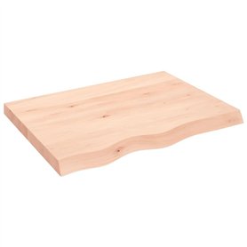 vidaXL Dessus de Table 80x60x(2-6) cm Bois de chêne Massif Non traité