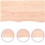 vidaXL Dessus de Table 80x60x(2-6) cm Bois de chêne Massif Non traité