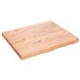 vidaXL Dessus de Table Marron Clair Bois chêne Massif traité