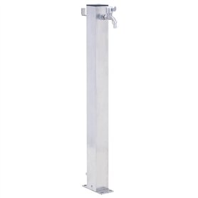 vidaXL Colonne à Eau de Jardin 40 cm Acier Inoxydable carré