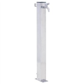 vidaXL Colonne à Eau de Jardin 60 cm Acier Inoxydable carré