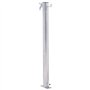 vidaXL Colonne à Eau de Jardin 80 cm Acier Inoxydable Rond, Robinet de Jardin, Robinet sur Pied, Colonne de Robinet de Jardin, C