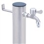 vidaXL Colonne à Eau de Jardin 80 cm Acier Inoxydable Rond, Robinet de Jardin, Robinet sur Pied, Colonne de Robinet de Jardin, C