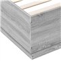 vidaXL Cadre de Lit, Lit Double avec Sommier à Lattes, Lit Adulte, Meuble de Chambre à Coucher, Moderne, Sonoma Gris 120x200 cm 