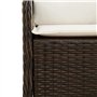 vidaXL Ensemble à Manger de Jardin avec Coussins 5 pcs, Table et Chaises de Patio, Meubles d'Extérieur Terrasse, Moderne, Marron