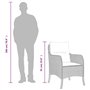 vidaXL Ensemble à Manger de Jardin avec Coussins 5 pcs, Table et Chaises de Patio, Meubles d'Extérieur Terrasse, Moderne, Marron