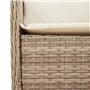 vidaXL Ensemble à Manger de Jardin avec Coussins 3 pcs, Table et Chaises de Patio, Meubles d'Extérieur Terrasse, Moderne, Beige 