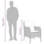 vidaXL Ensemble à Manger de Jardin avec Coussins 3 pcs, Table et Chaises de Patio, Meubles d'Extérieur Terrasse, Moderne, Beige 