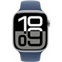 Apple Watch Series 10 GPS + Cellular - 46mm - Boîtier Silver Aluminium - Bracelet Denim Sport Band - M/L