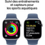 Apple Watch Series 10 GPS + Cellular - 46mm - Boîtier Silver Aluminium - Bracelet Denim Sport Band - M/L