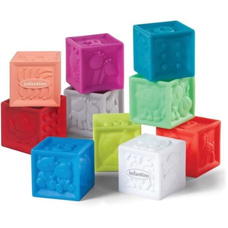 Sac vinyl avec 10 cubes souples - INFANTINO - 206711 - Sensoriels